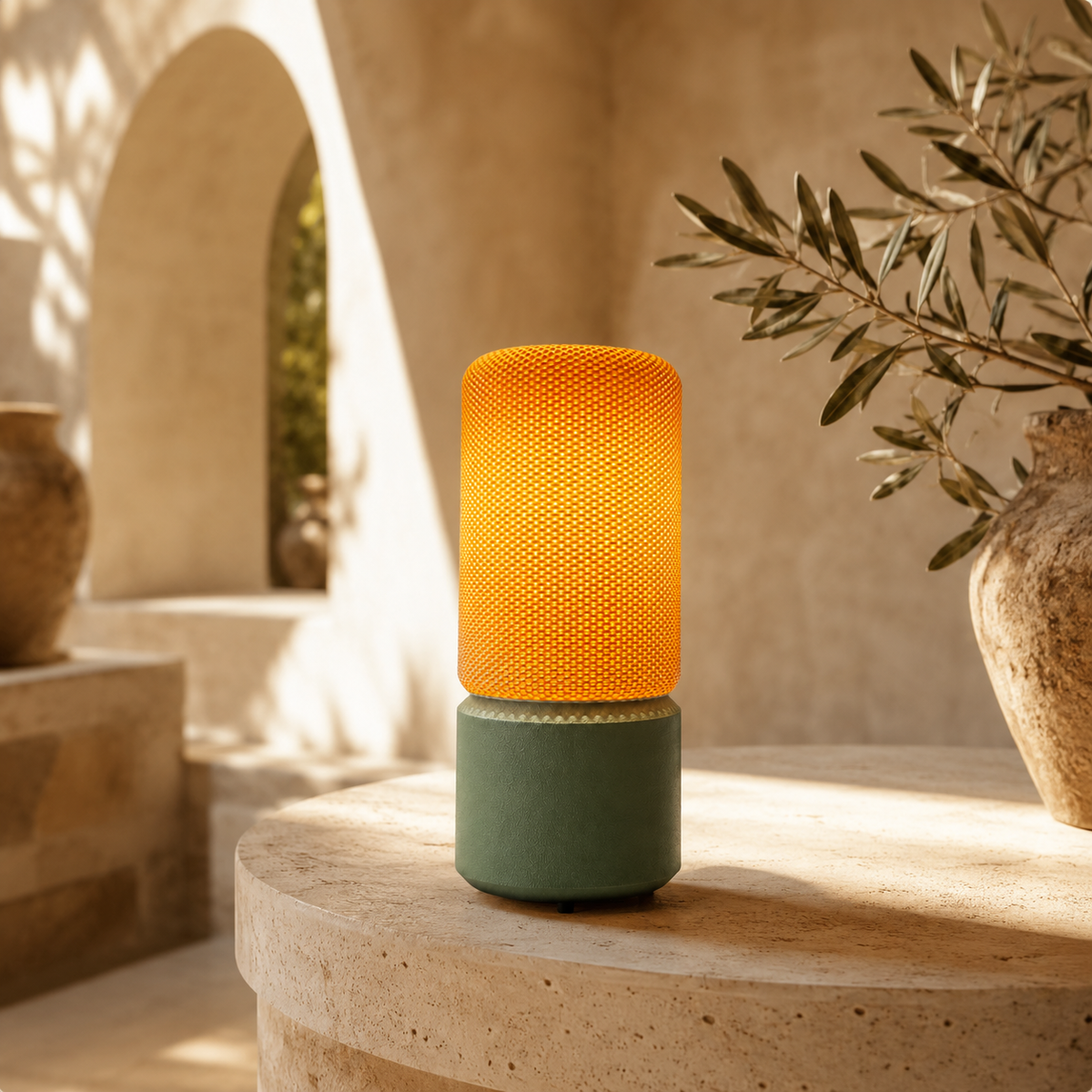 Cylinder Sculptural Table Lamp