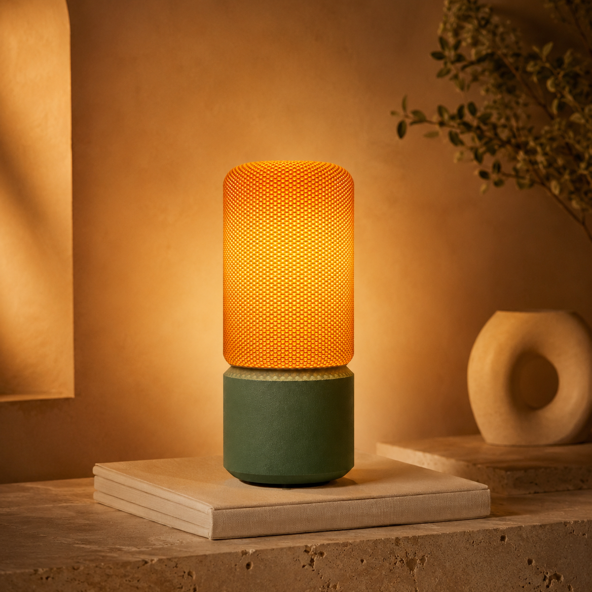 Cylinder Sculptural Table Lamp